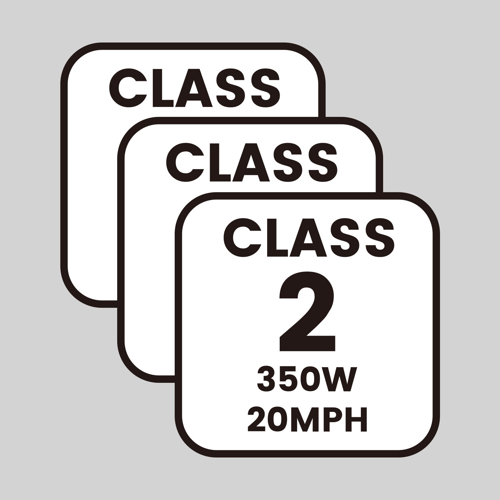 E - Bike Frame Identification Class Number Stickers 12 pcs - VANPOWERS LTD