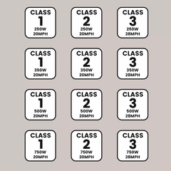 Pegatizas de número de identificación de E-Bike (12 PC)