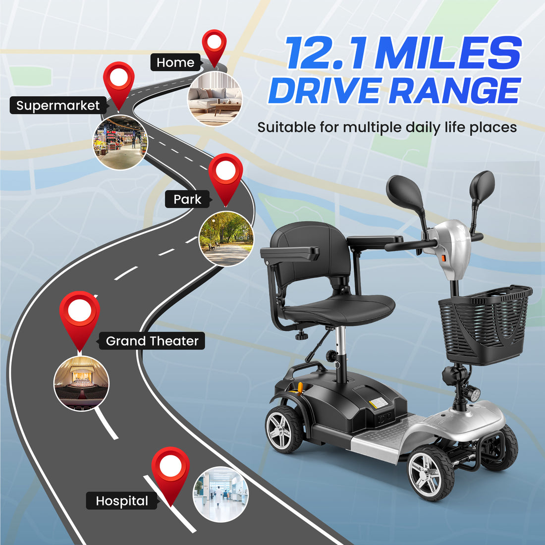 Vanpowers VanSwift Personal Compact Scooter - VANPOWERS
